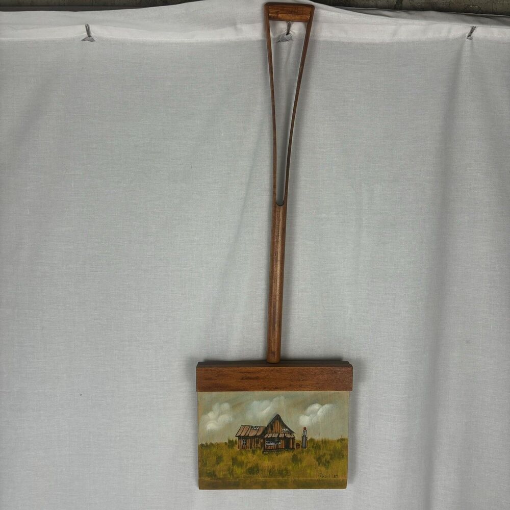 Wall Hanging Shovel Wooden Hand painted Cottagecore Rustic Decor Gas Station